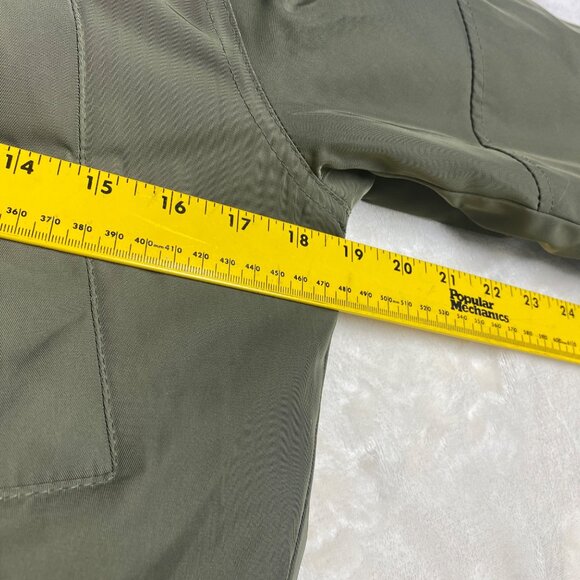A New DAy XS Olive Green Womens Parka Jacket With Faux Fur Trim Hood Snap/Zip - Picture 15 of 16